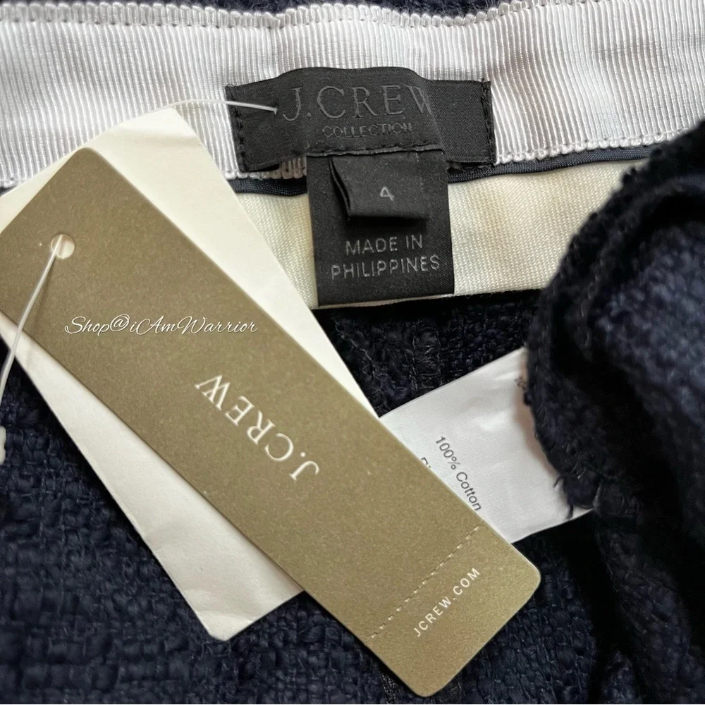 J.Crew Collection NWT rare guipure lace stripe navy tuxedo pants Shop@iamwarrior